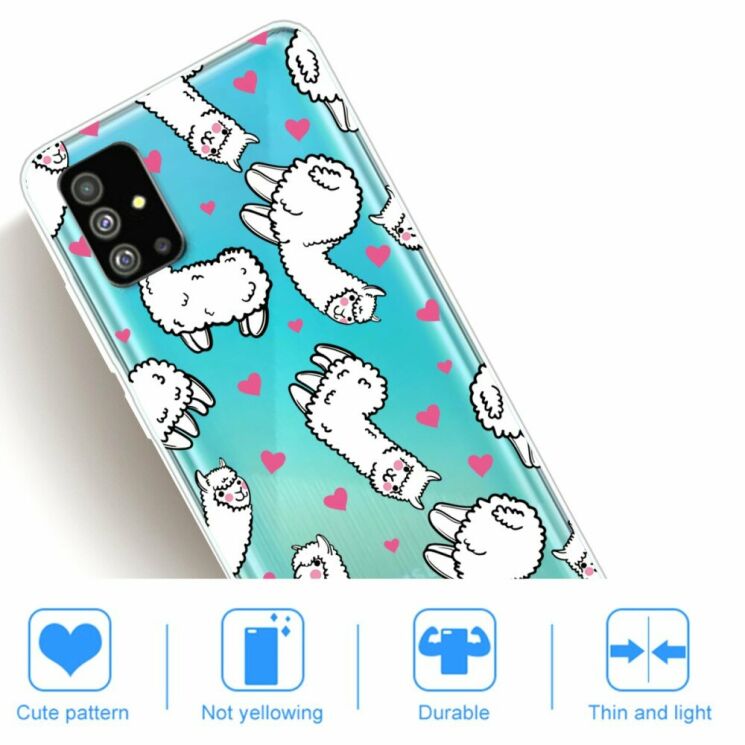 Силиконовый (TPU) чехол Deexe Pretty Glossy для Samsung Galaxy S20 Plus (G985) - Alpaca: фото 4 из 5