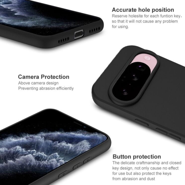 Силіконовий (TPU) чохол IMAK UC-3 Series для Google Pixel 10 / 10 Pro - Black: фото 9 з 11