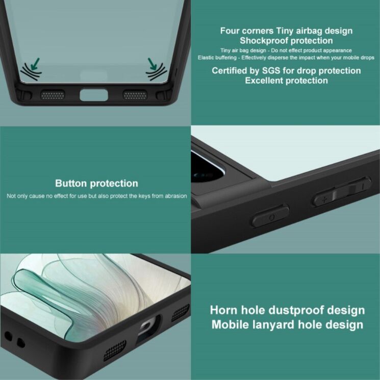 Силиконовый (TPU) чехол IMAK UX-9A Series для Nothing CMF Phone 1 - Black: фото 6 из 7