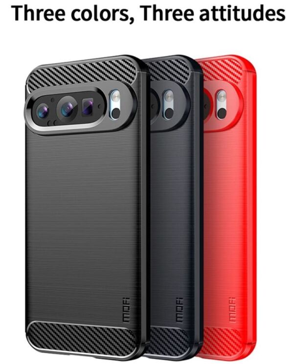 Силиконовый (TPU) чехол MOFI Carbon Fiber для Google Pixel 9 - Blue: фото 8 из 10