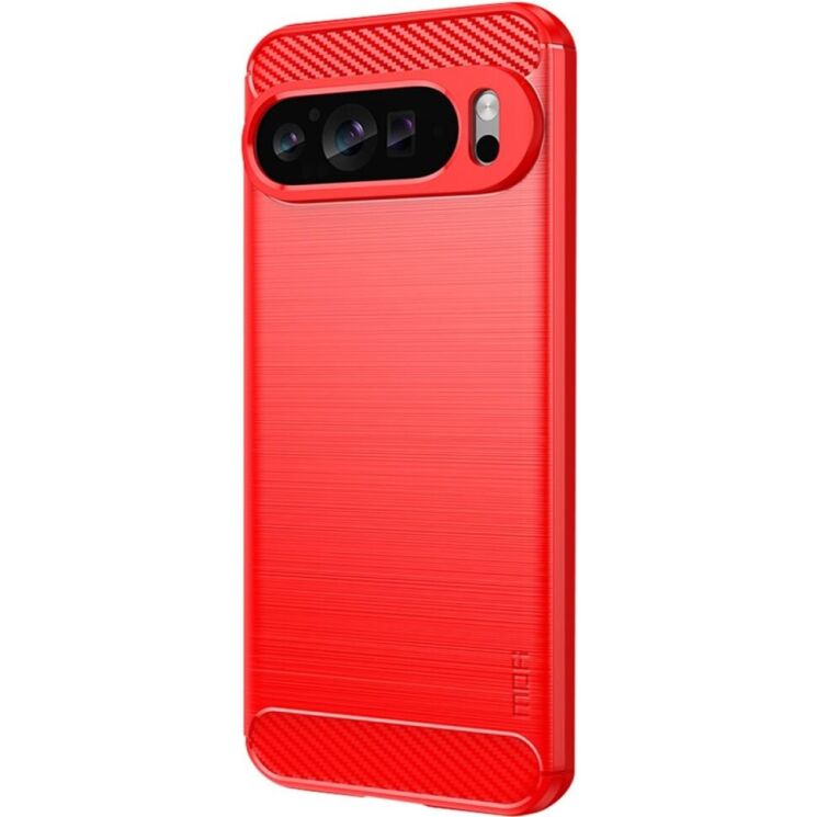Силиконовый (TPU) чехол MOFI Carbon Fiber для Google Pixel 9 Pro - Red: фото 1 из 10