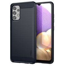 Силиконовый (TPU) чехол MOFI Carbon Fiber для Samsung Galaxy A32 (А325) - Blue: фото 1 из 11