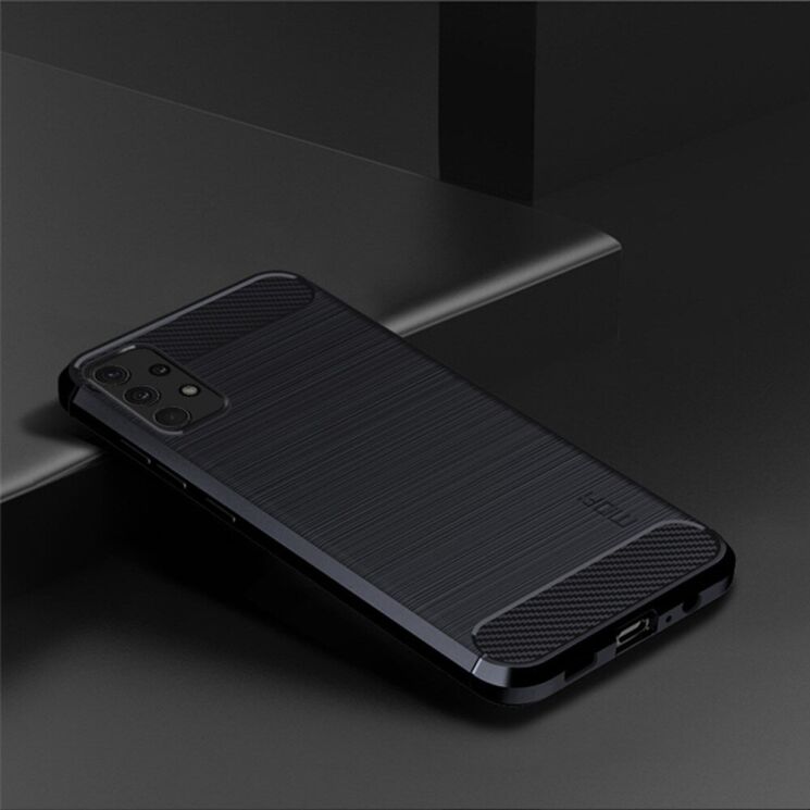 Силиконовый (TPU) чехол MOFI Carbon Fiber для Samsung Galaxy A32 (А325) - Blue: фото 3 из 11