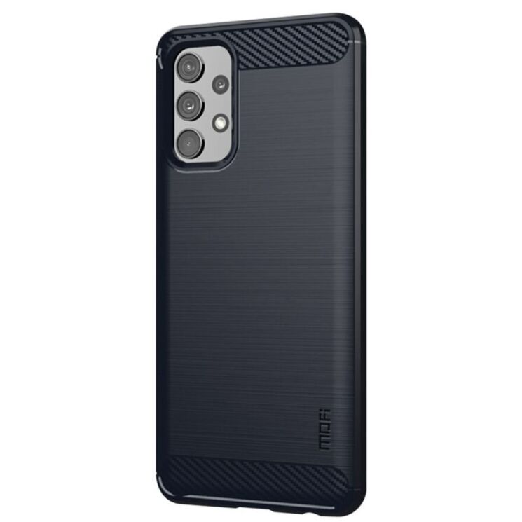 Силиконовый (TPU) чехол MOFI Carbon Fiber для Samsung Galaxy A32 (А325) - Blue: фото 2 из 11