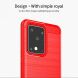 Силиконовый (TPU) чехол MOFI Carbon Fiber для Samsung Galaxy S20 Ultra (G988) - Black (315136B). Фото 5 из 11