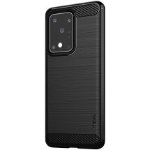 Силіконовий (TPU) чохол MOFI Carbon Fiber для Samsung Galaxy S20 Ultra (G988) - Black: фото 1 з 11