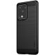 Силиконовый (TPU) чехол MOFI Carbon Fiber для Samsung Galaxy S20 Ultra (G988) - Black (315136B). Фото 1 из 11