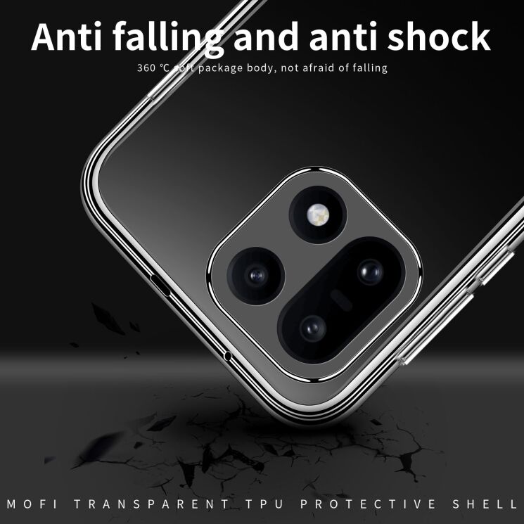 Силиконовый (TPU) чехол MOFI Thin Guard для OnePlus 15 - Transparent: фото 8 из 9