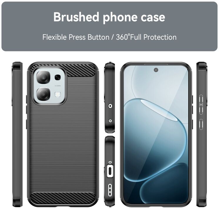 Силіконовий (TPU) чохол UniCase Carbon для OPPO A6 Pro - Red: фото 3 з 8