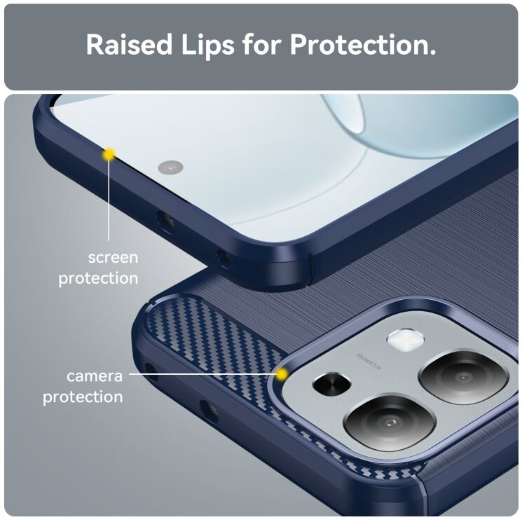 Силіконовий (TPU) чохол UniCase Carbon для OPPO A6 Pro - Red: фото 7 з 8