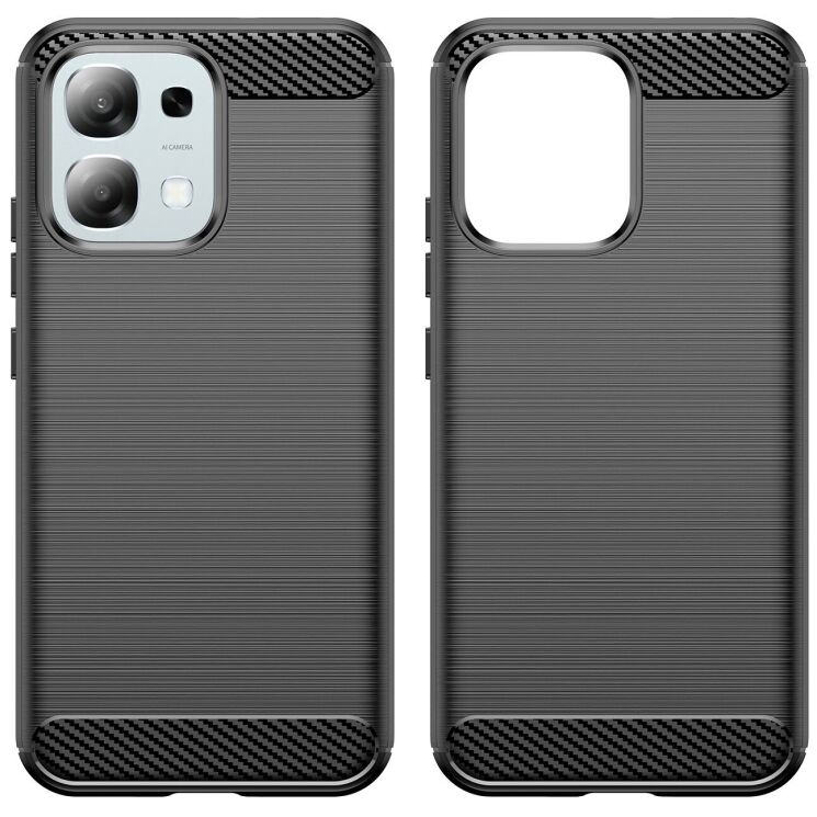 Силіконовий (TPU) чохол UniCase Carbon для OPPO A6 Pro - Black: фото 2 з 8