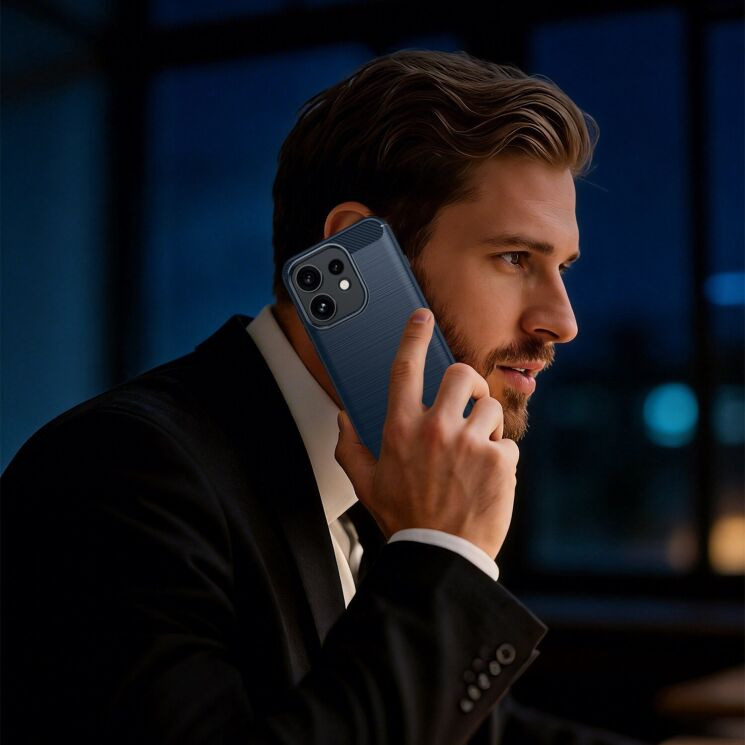 Силиконовый (TPU) чехол UniCase Carbon для OPPO Reno 16 / 16 Pro - Black: фото 9 из 9