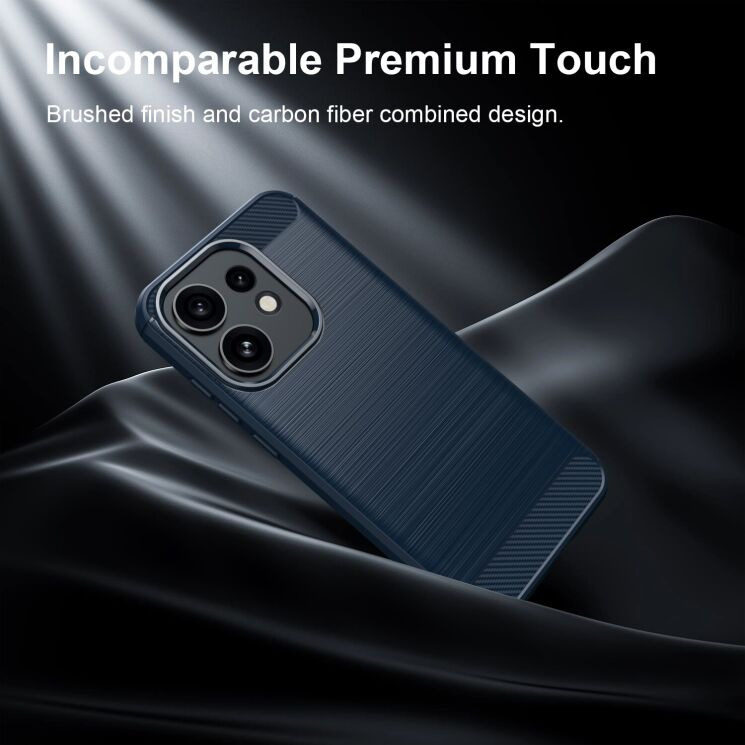 Силиконовый (TPU) чехол UniCase Carbon для OPPO Reno 16 / 16 Pro - Black: фото 8 из 9