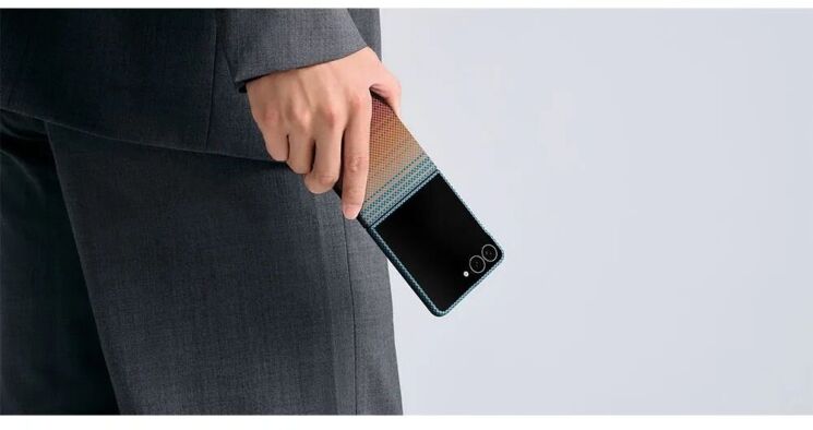 Ультратонкий чехол Pitaka Edge Case California Dream (FF) для Samsung Galaxy Flip 8 (FSFLIP8) - Cyan / Orange (423565CO) Ультратонкий чехол Pitaka Edge Case California Dream (FF) для Samsung Galaxy Flip 8 (FSFLIP8) - Cyan / Orange: фото 12 из 14