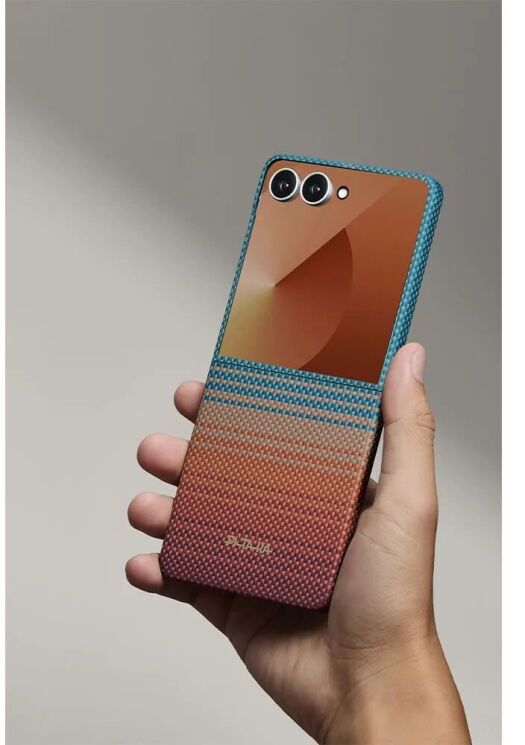 Ультратонкий чехол Pitaka Edge Case California Dream (FF) для Samsung Galaxy Flip 8 (FSFLIP8) - Cyan / Orange (423565CO) Ультратонкий чехол Pitaka Edge Case California Dream (FF) для Samsung Galaxy Flip 8 (FSFLIP8) - Cyan / Orange: фото 14 из 14