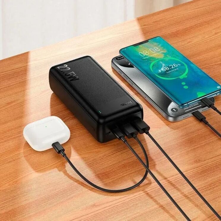 Внешний аккумулятор Hoco J159 Essence 22.5W+PD20W (30000mAh) - Black: фото 8 из 8