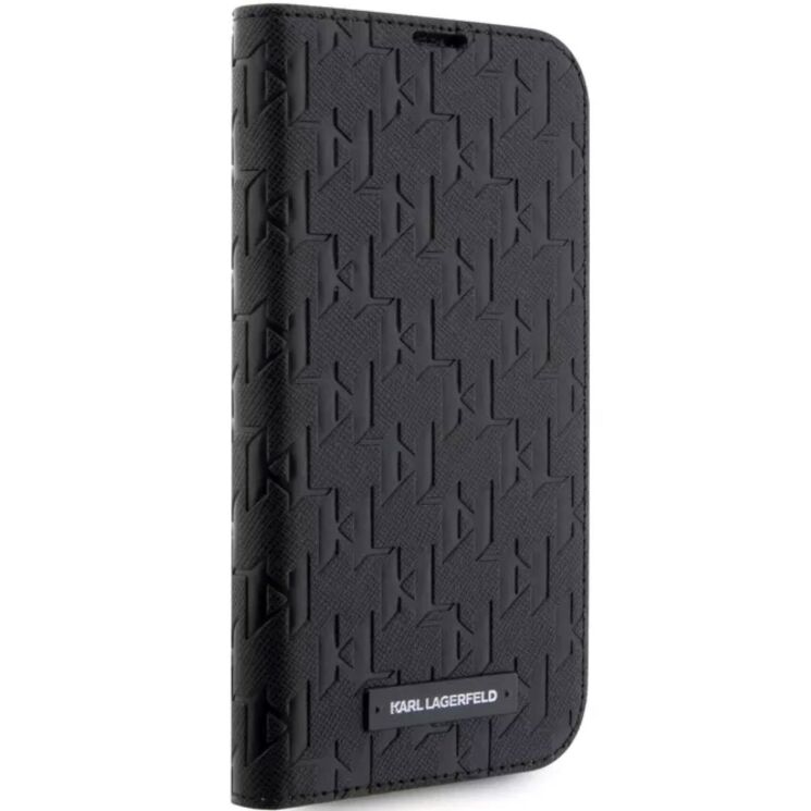 Защитный чехол Karl Lagerfeld Saffiano Monogram для Apple iPhone 13 Pro Max - Black: фото 3 из 6