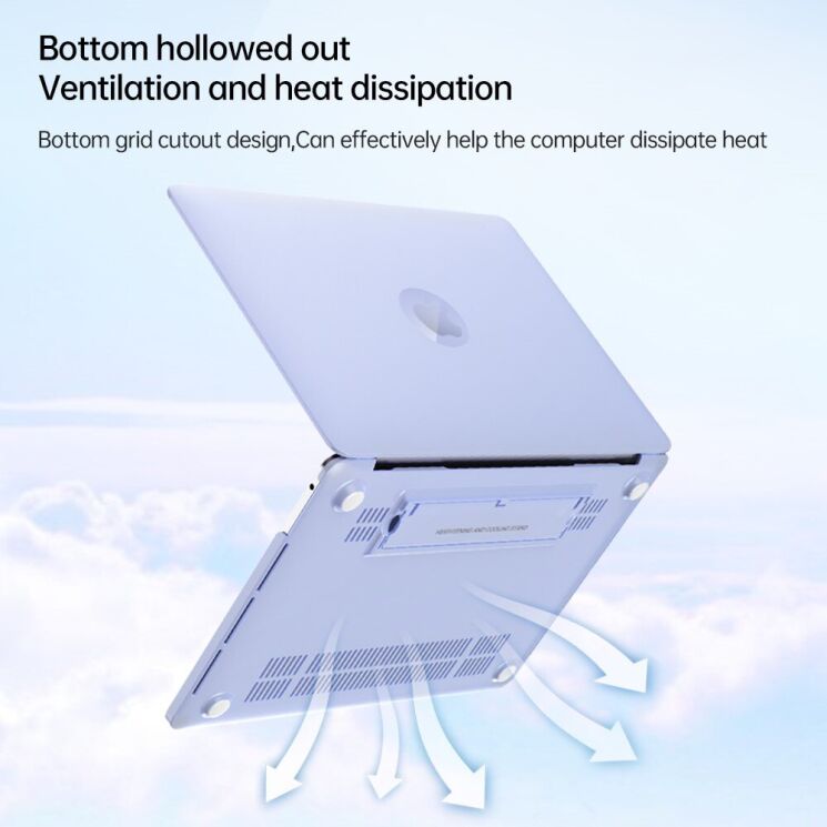 Защитная накладка Deexe Hard Kickstand для Apple MacBook Air 13 (2020) - Blue: фото 6 из 13