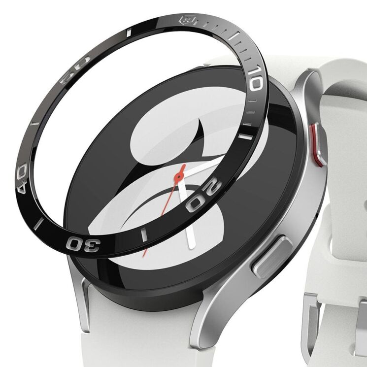 Защитная накладка RINGKE Bezel Styling для Samsung Galaxy Watch 4 / 5 (44mm) - Stainless Black: фото 1 из 12