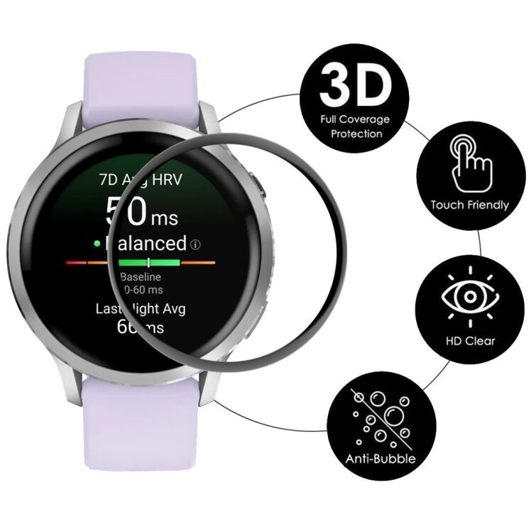 Захисна плівка ENKAY 3D Curved Film для Garmin Venu 4 (41mm) - Black: фото 2 з 7
