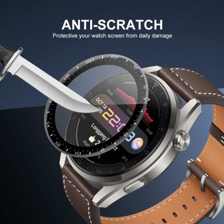 Захисна плівка ENKAY 3D Curved Film для Huawei Watch 3 Pro - Black: фото 7 з 11
