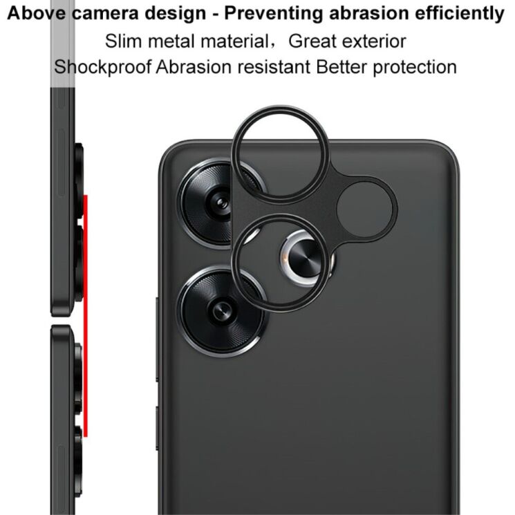 Защитная рамка IMAK Camera Styling для Xiaomi Poco F6 - Black: фото 7 из 12