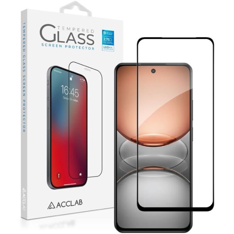 Защитное стекло ACCLAB Full Glue для Realme C75 - Black: фото 1 из 7