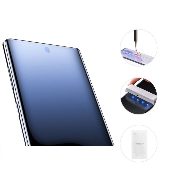 Защитное стекло AMORUS 3D Curved UV для Samsung Galaxy S20 Plus (G985) (с лампой UV): фото 3 из 11