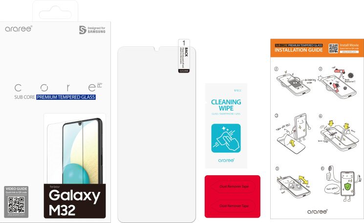 Захисне скло Araree Core H+ для Samsung Galaxy M32 (M325) GP-TTM325KDATW: фото 3 з 3