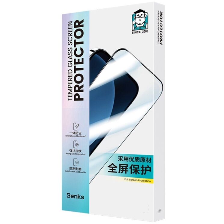 Захисне скло BENKS Zero Arc Series для iPhone 16 Pro / 17 / 17 Pro - Black (380044B) Захисне скло BENKS Zero Arc Series для iPhone 16 Pro / 17 / 17 Pro - Black: фото 14 з 14