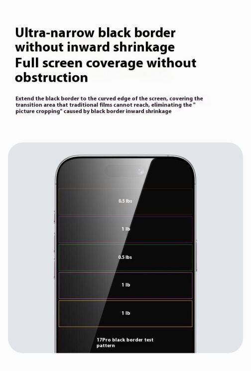 Захисне скло BENKS Zero Arc Series для iPhone 16 Pro / 17 / 17 Pro - Black (380044B) Захисне скло BENKS Zero Arc Series для iPhone 16 Pro / 17 / 17 Pro - Black: фото 6 з 14