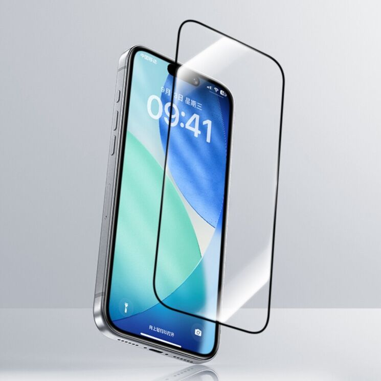 Захисне скло BENKS Zero Arc Series для iPhone 16 Pro / 17 / 17 Pro - Black (380044B) Захисне скло BENKS Zero Arc Series для iPhone 16 Pro / 17 / 17 Pro - Black: фото 8 з 14