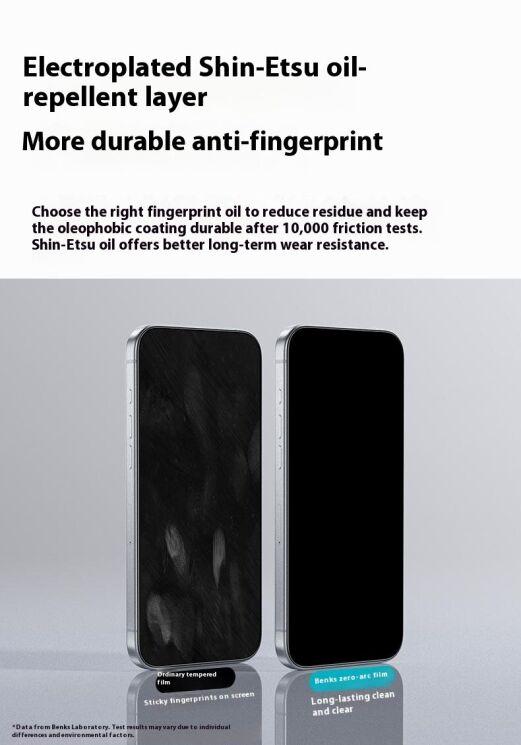 Захисне скло BENKS Zero Arc Series для iPhone 16 Pro / 17 / 17 Pro - Black (380044B) Захисне скло BENKS Zero Arc Series для iPhone 16 Pro / 17 / 17 Pro - Black: фото 7 з 14