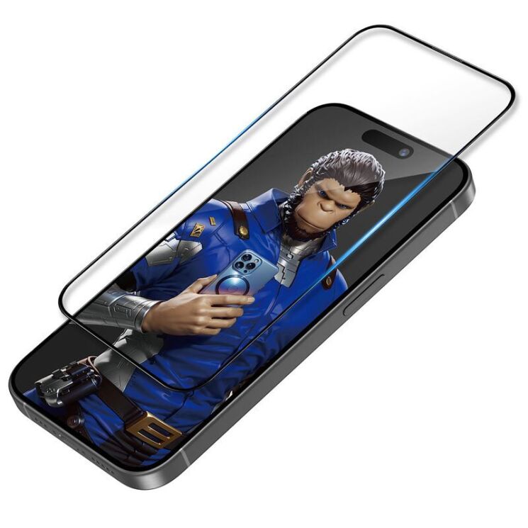 Защитное стекло Blueo Invisible Airbag Anti-broken для Apple iPhone 15 Plus / iPhone 16 Plus - Black: фото 3 из 6