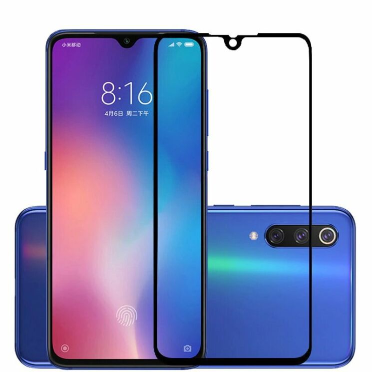 Защитное стекло Deexe 5D Full Glue для Xiaomi Mi 9 - Black: фото 1 из 3