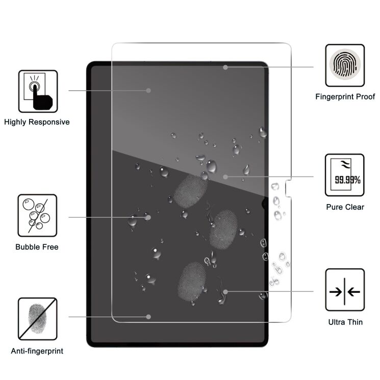 Захисне скло Deexe Clear Glass для Samsung Galaxy Tab S11 Ultra (X930/X936): фото 2 з 4