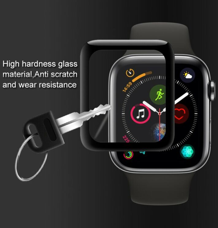 Захисне скло IMAK Full Cover Glass для Apple Watch 38 / 40 mm - Black: фото 12 з 16