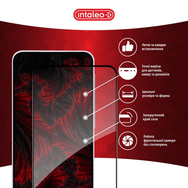 Защитное стекло Intaleo Full Glue для Samsung Galaxy A56 (A566) - Black: фото 4 из 9