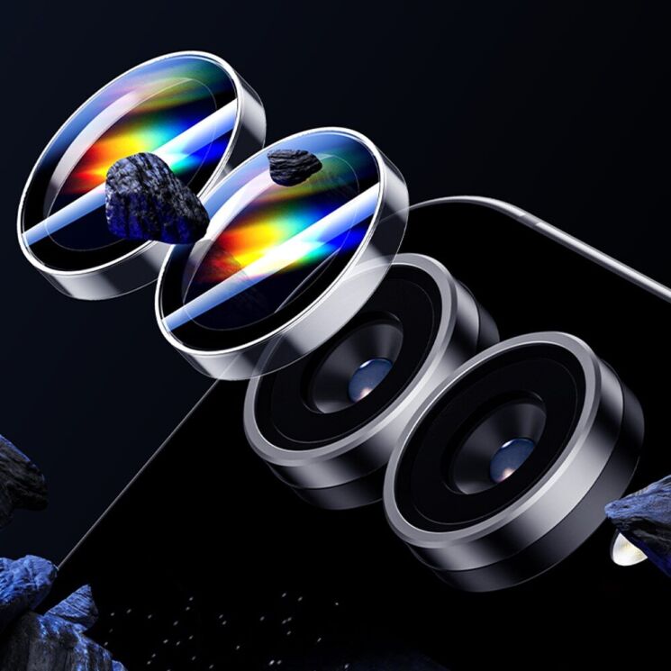 Защитное стекло на камеру (2шт) BENKS Gorilla Glass Lens для Samsung Galaxy Flip 6 - Black: фото 4 из 6