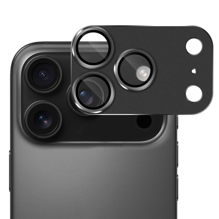 Захисне скло на камеру ENKAY Camera Style для Apple iPhone 17 Pro Max - Black: фото 1 з 4