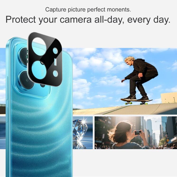 Захисне скло на камеру IMAK Black Glass Lens для Xiaomi Redmi 15C / Poco C85 - Black: фото 6 з 7
