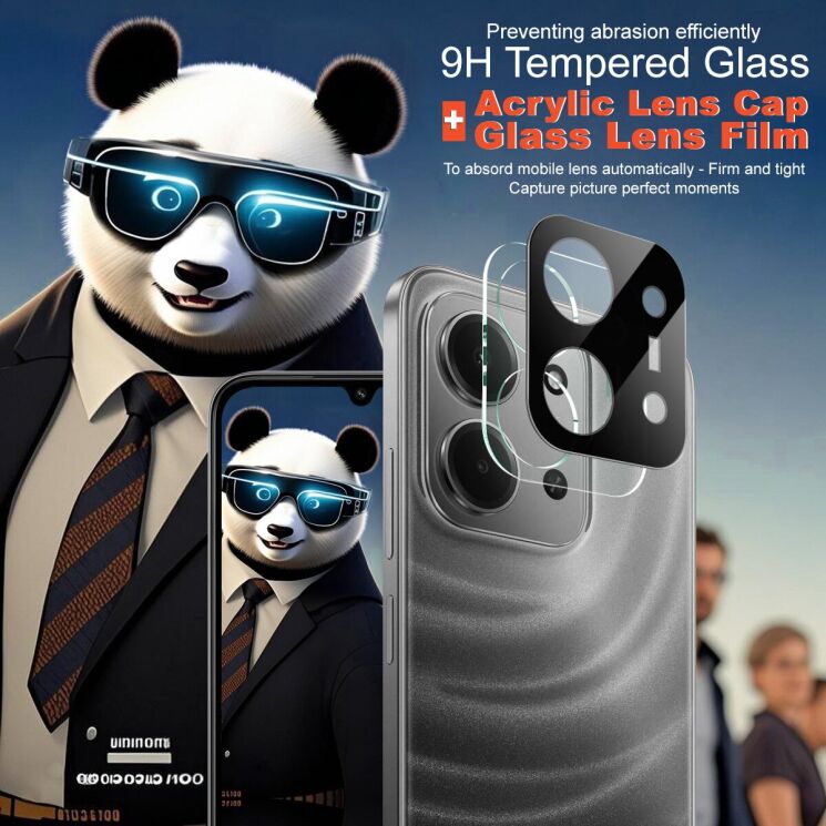 Захисне скло на камеру IMAK Black Glass Lens для Xiaomi Redmi 15C / Poco C85 - Black: фото 5 з 7