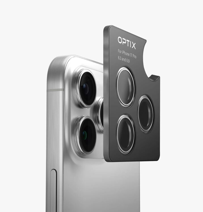 Защитное стекло на камеру UNIQ Optix AluGuard для iPhone 17 Pro / 17 Pro Max (UNIQ-IP6.3P-6.9P(2025)-ALENSDNVY) - Blue: фото 4 из 4