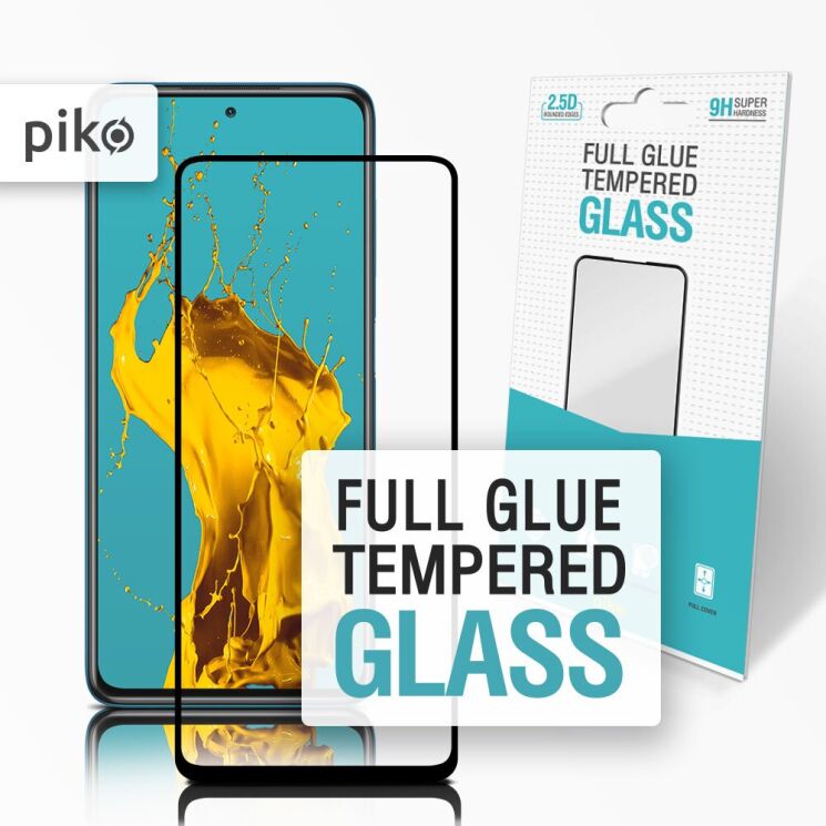 Защитное стекло Piko Full Glue для Xiaomi Poco X3 / Poco X3 Pro - Black: фото 1 из 4