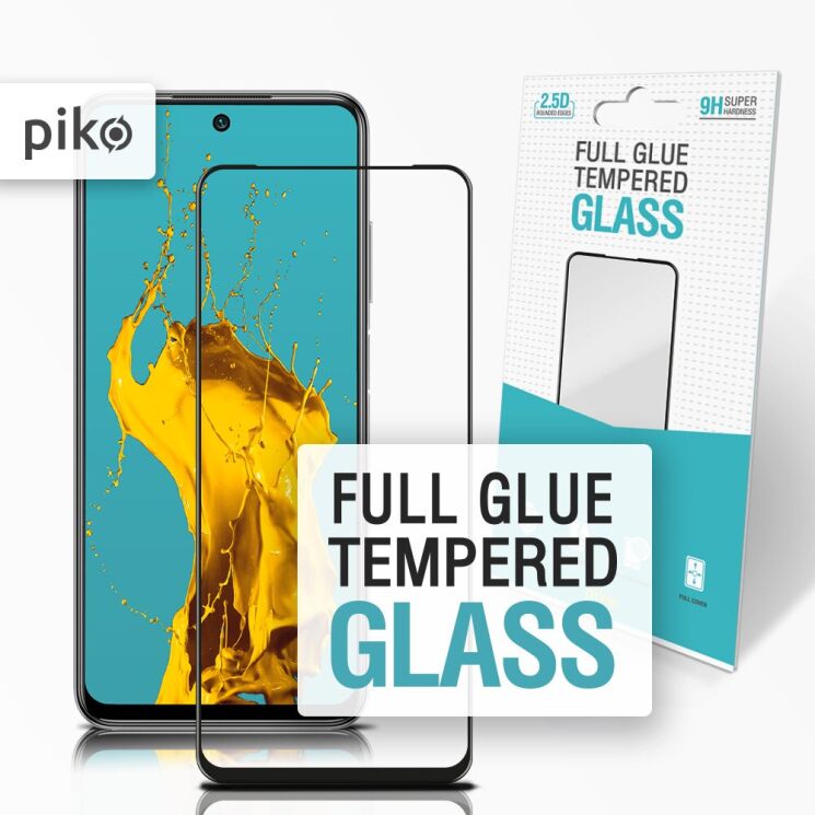 Защитное стекло Piko Full Glue для Xiaomi Redmi Note 10 5G / Poco M3 Pro - Black: фото 1 из 4