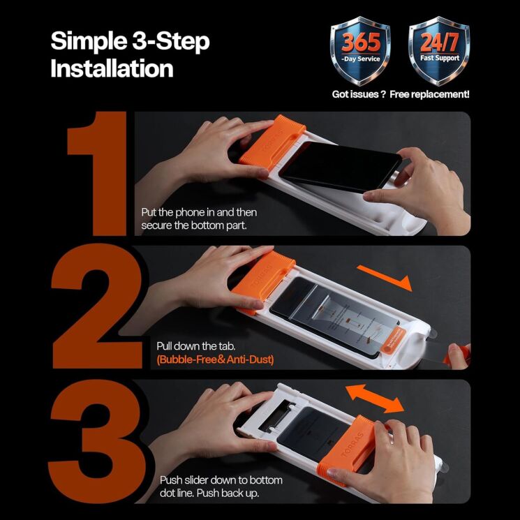 Захисне скло TORRAS OrigArmor Screen Protector для Samsung Galaxy S26 Ultra (S948): фото 3 з 16