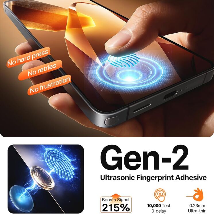 Захисне скло TORRAS OrigArmor Screen Protector для Samsung Galaxy S26 Ultra (S948): фото 8 з 16