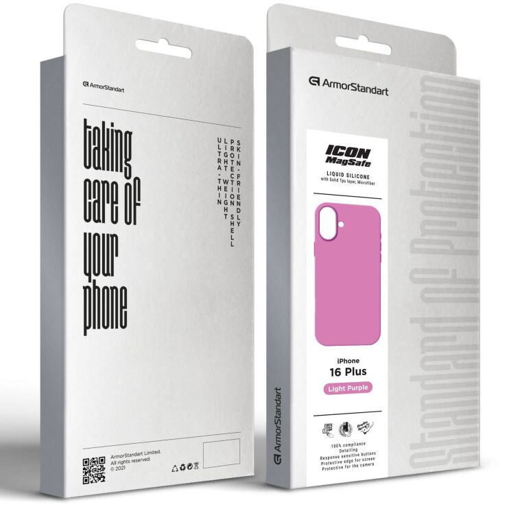 Защитный чехол ArmorStandart ICON MagSafe для Apple iPhone 16 Plus - Light Purple: фото 2 из 2