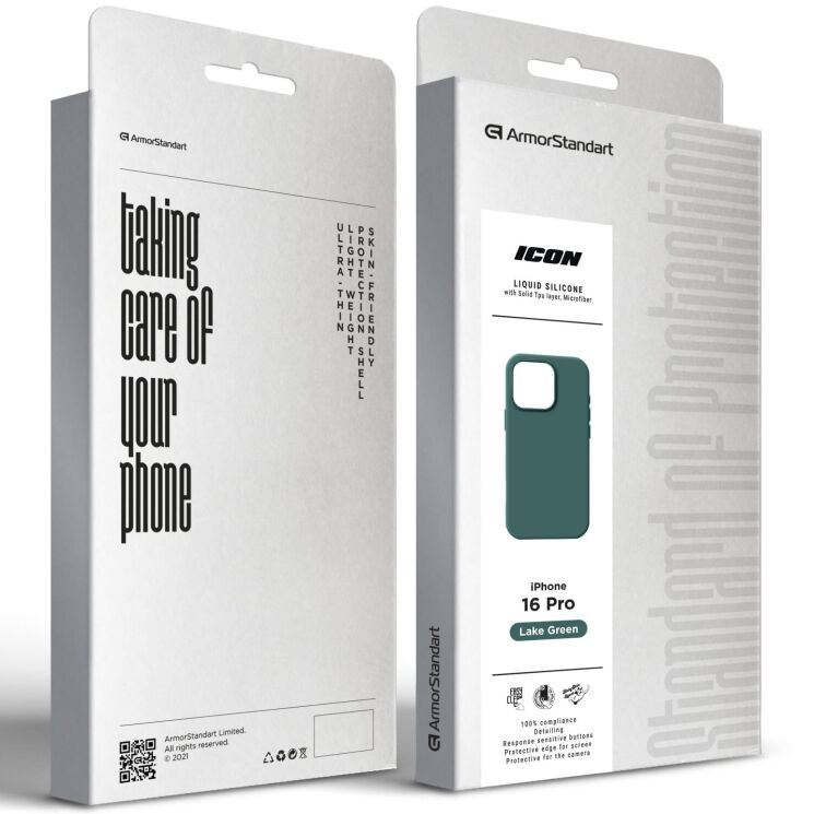 Защитный чехол ArmorStandart ICON2 Case для Apple iPhone 16 Pro - Lake Green: фото 3 из 9