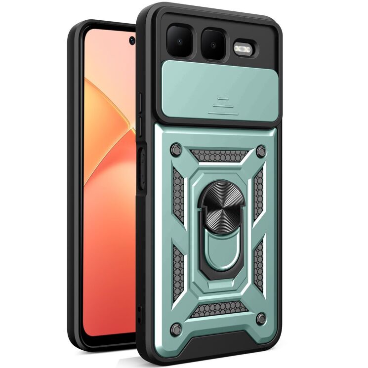 Захисний чохол Deexe Armor Shield для Infinix Smart 10 Plus - Green: фото 1 з 9